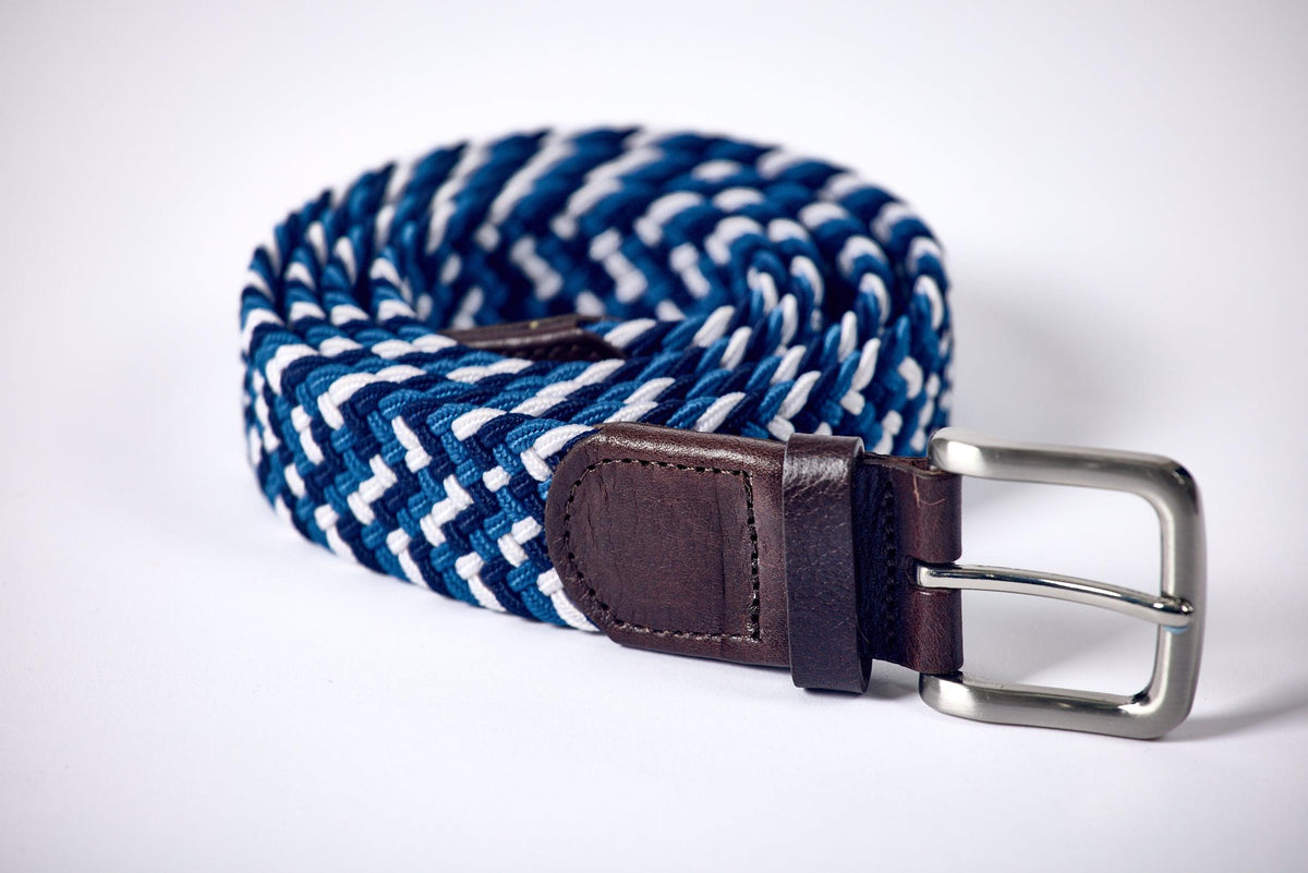 Gun Hill Mens Sea Lavender Belt Blue/White/Black Gun Hill Clothing