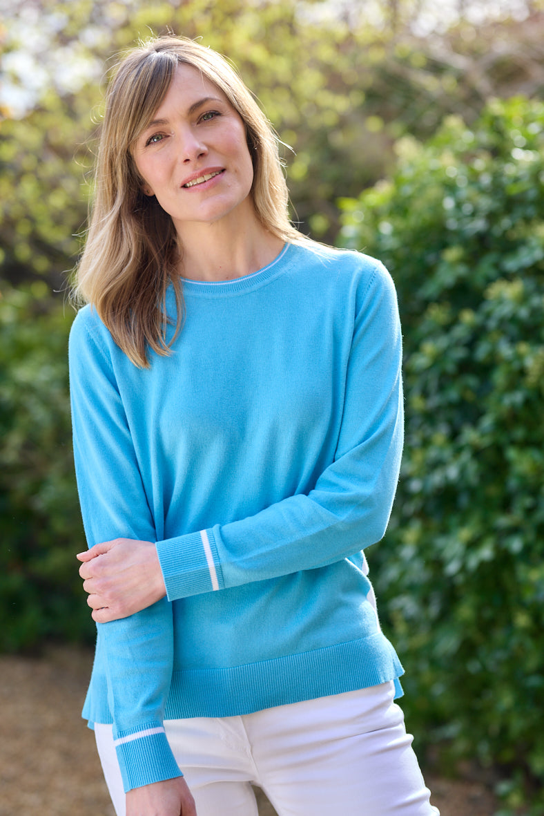 Barbara Lebek Womens Jumper - Turquoise – Gun Hill Clothing Company