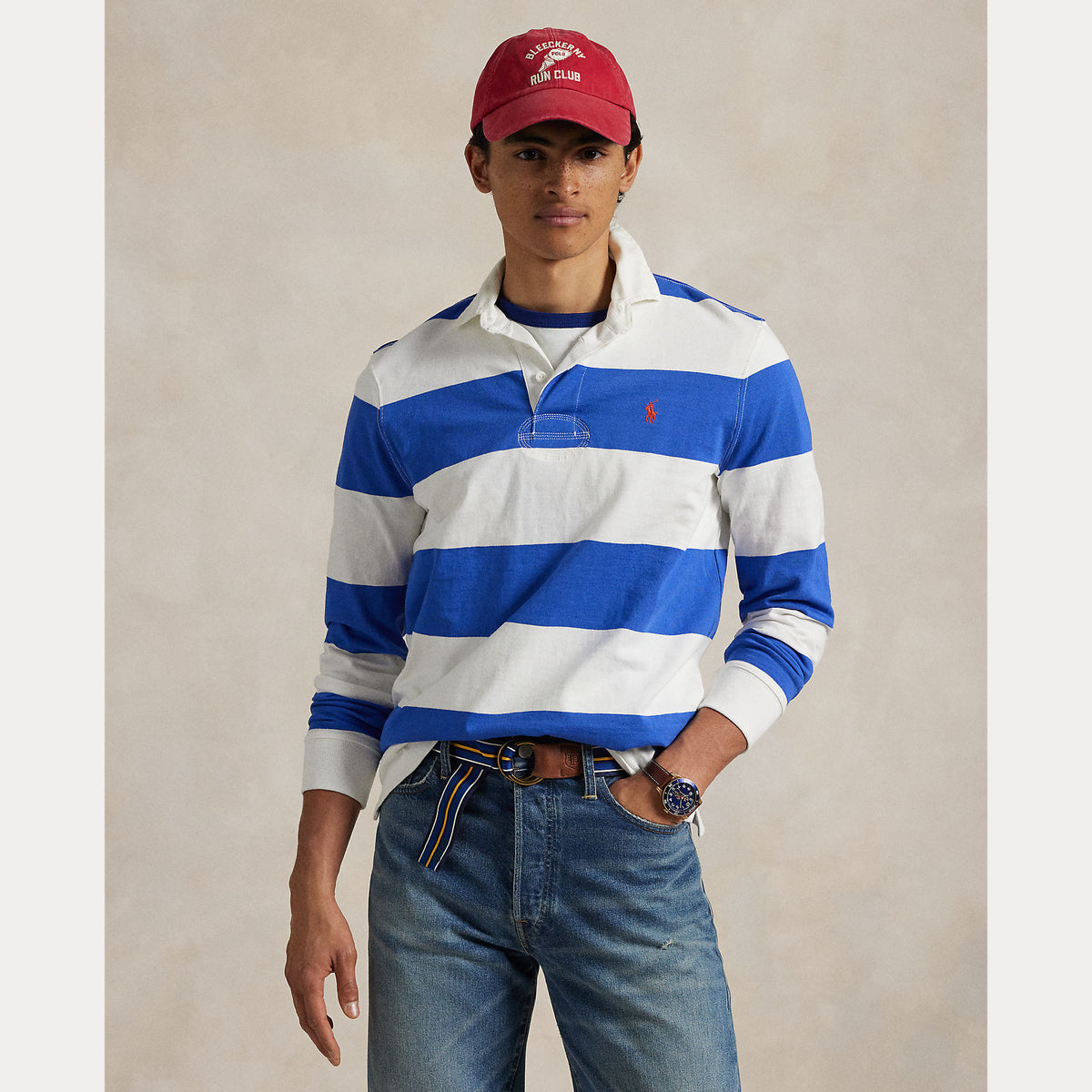 Ralph Lauren Mens Rugby Shirt - Blue stripe – Gun Hill Clothing