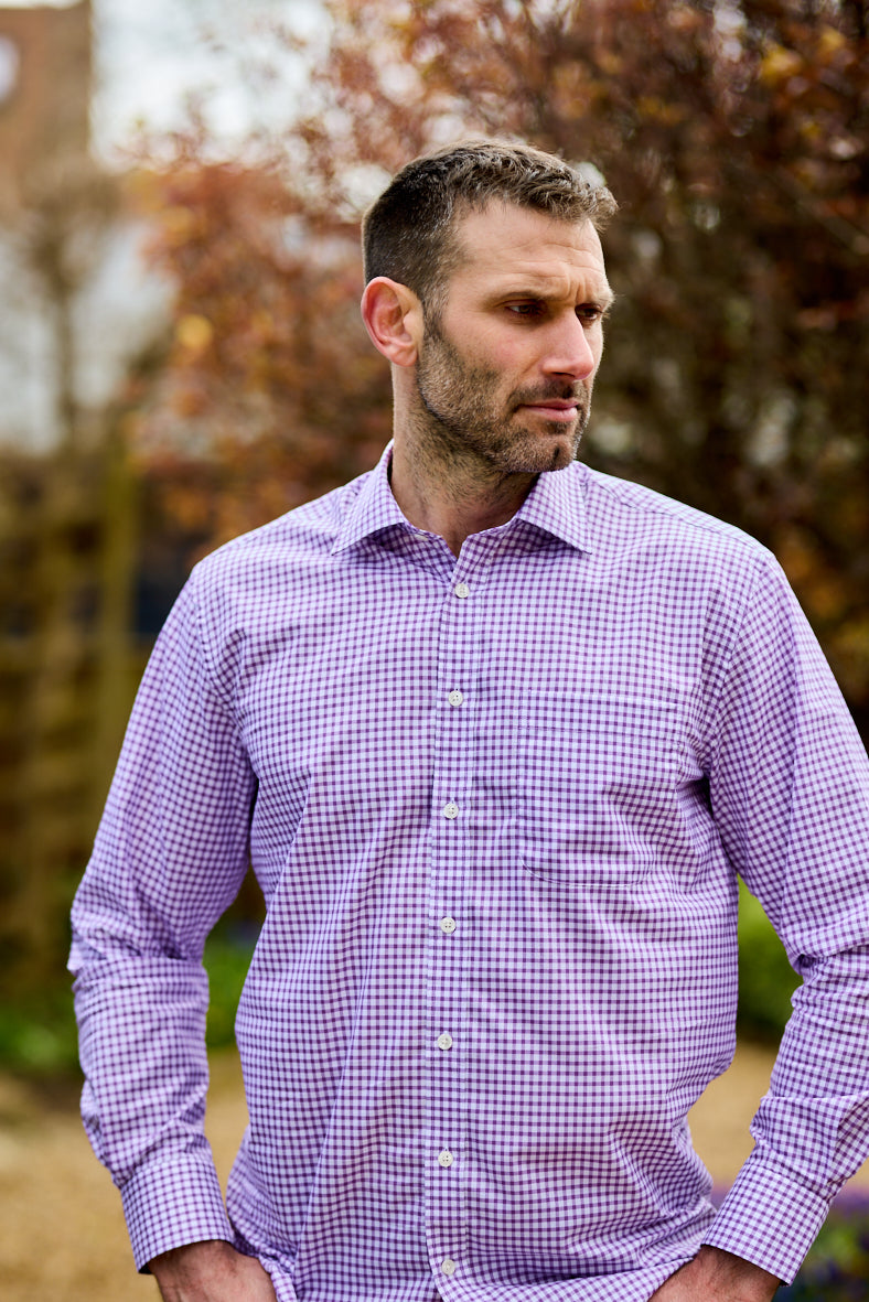 Tom Tailor - Camicia a maniche lunghe, modello Gipsy Purple