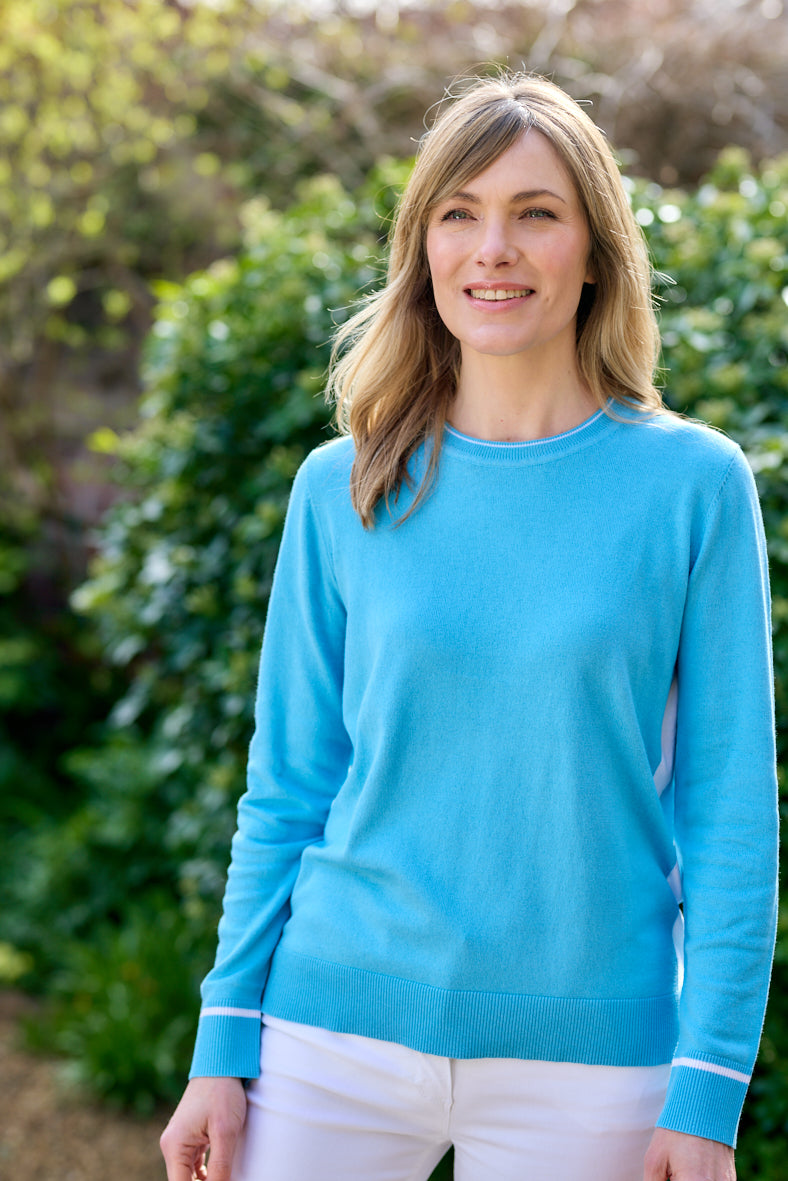 Turquoise jumper womens cheap