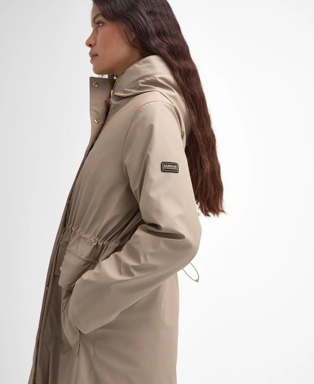 Barbour International Womens Wyatt Jacket Beige Gun Hill Clothing Company