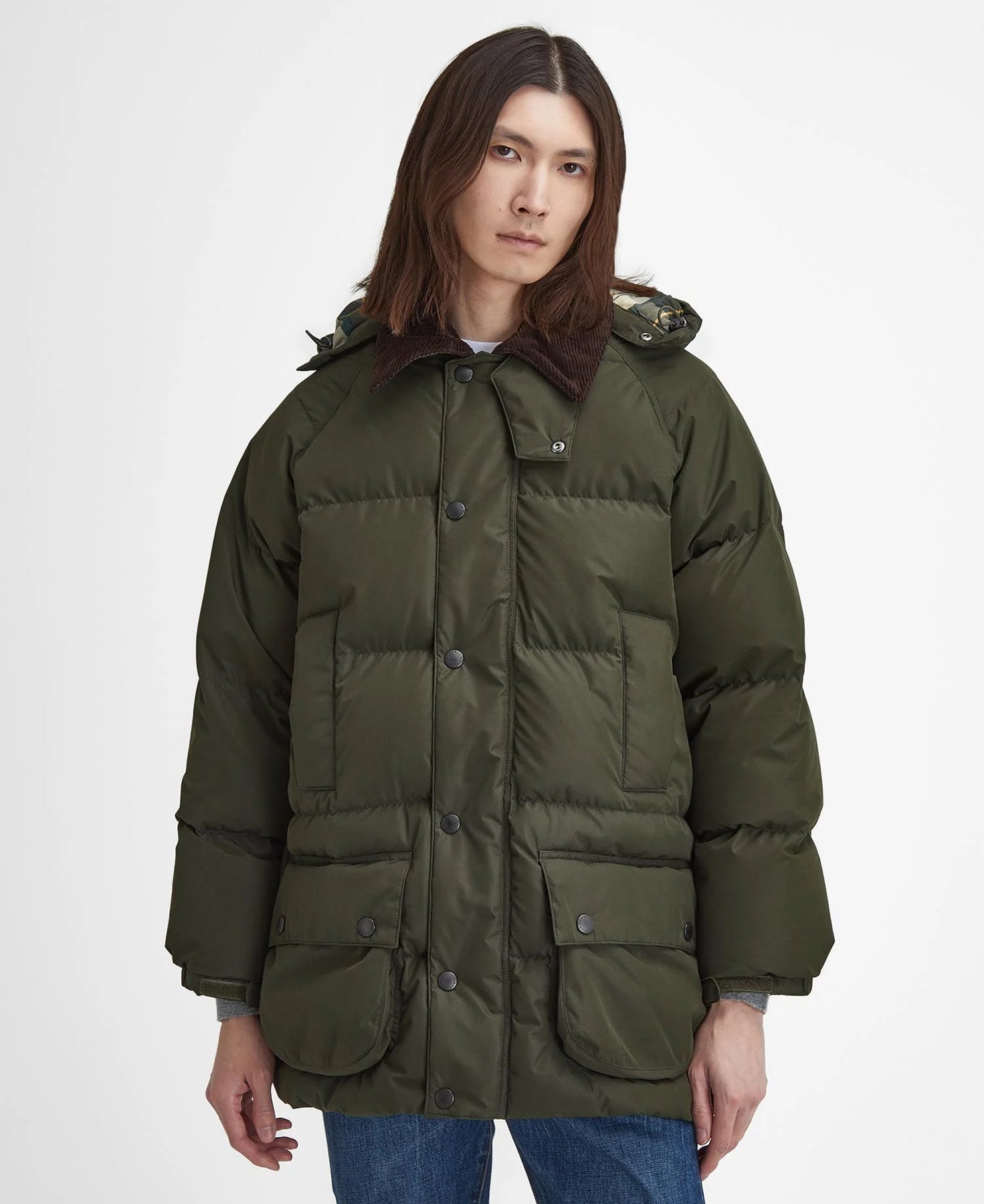 Barbour Womens Beaufort down puffer jacket Sage Gun Hill Clothing Company
