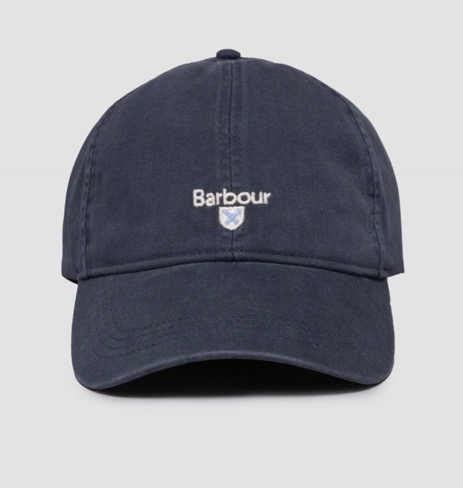 Barbour Cascade sports cap Navy or Red Gun Hill Clothing Company