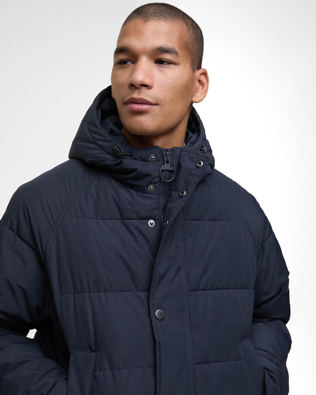 Barbour Mens Hooded Bedale puffer - Navy – Gun Hill Clothing Company