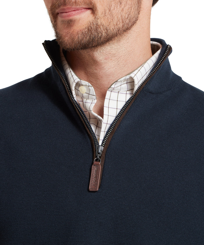 Schoffel Mens Marlow 1/4 Zip Jumper Navy – Gun Hill Clothing Company