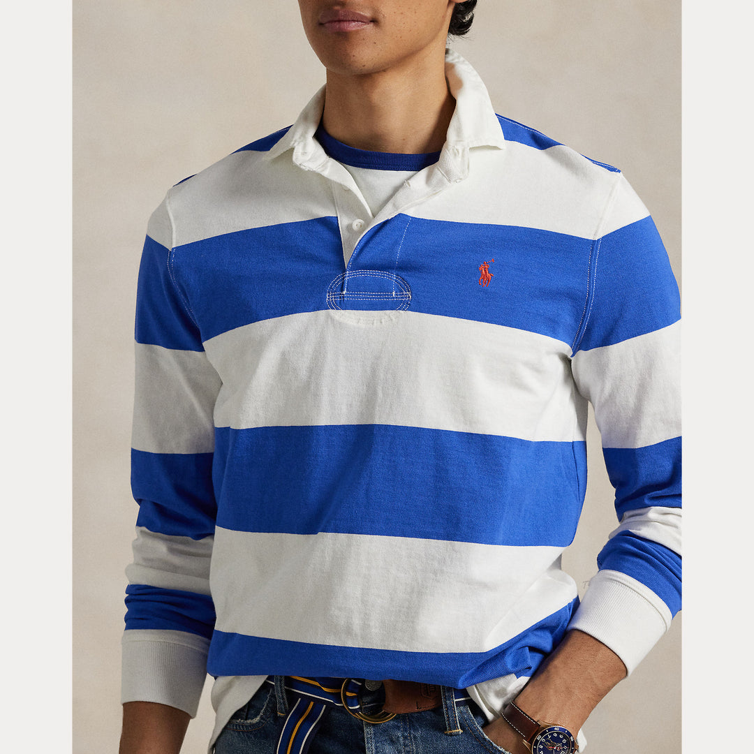 Ralph Lauren Mens Rugby Shirt - Blue stripe – Gun Hill Clothing