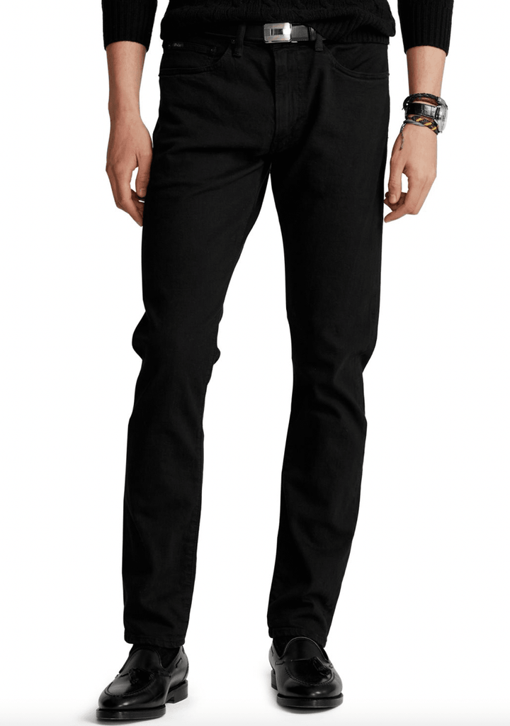 Mens black polo sales jeans