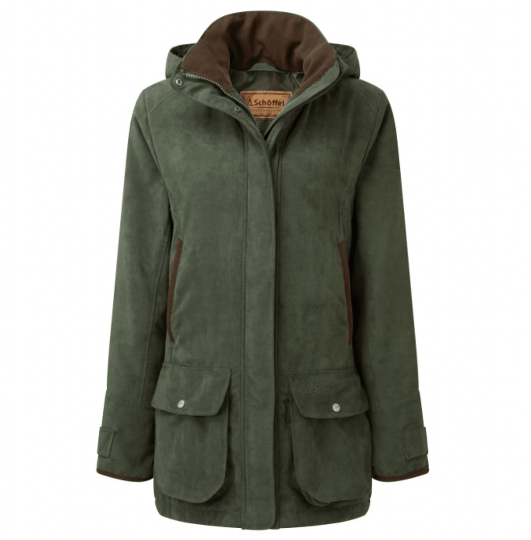 Schoffel Womens Teal shooting coat Cedar Gun Hill Clothing Company