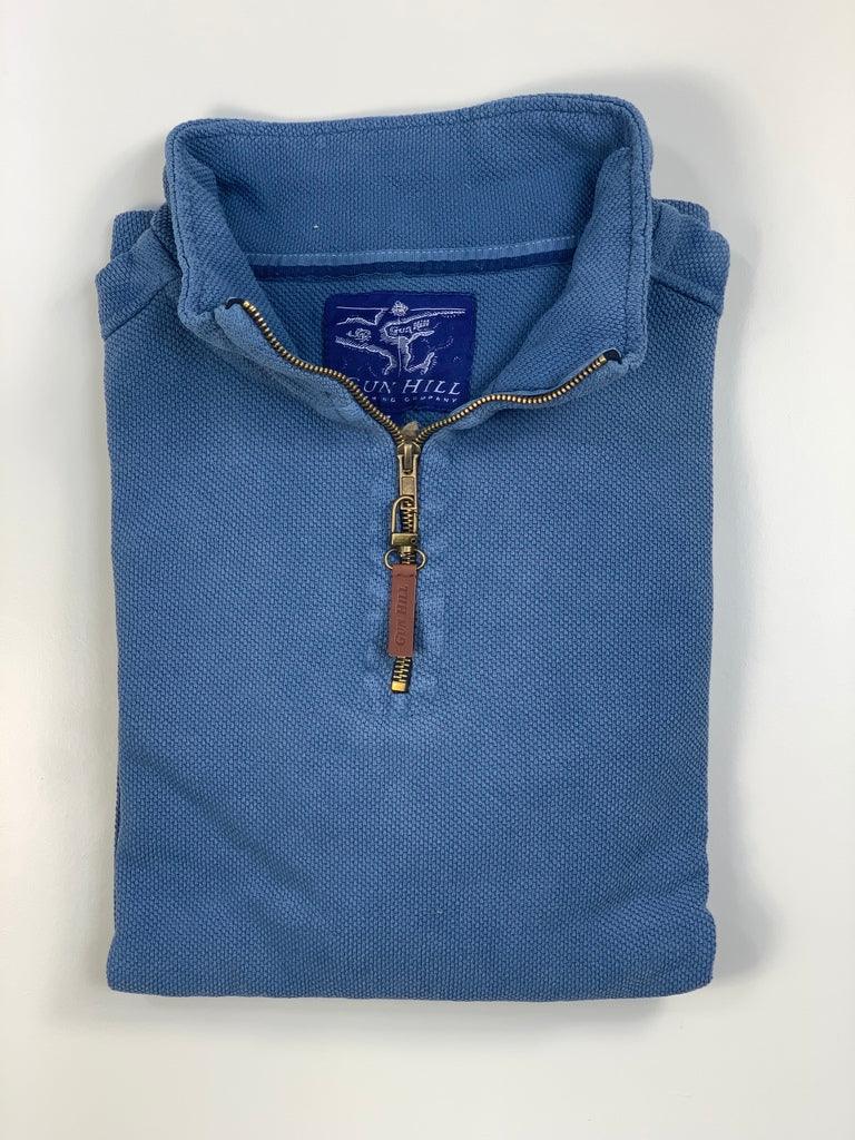 Gun Hill Mens Stiffkey Half Zip Pique Sweater 3 colours Gun Hill Clothing Company