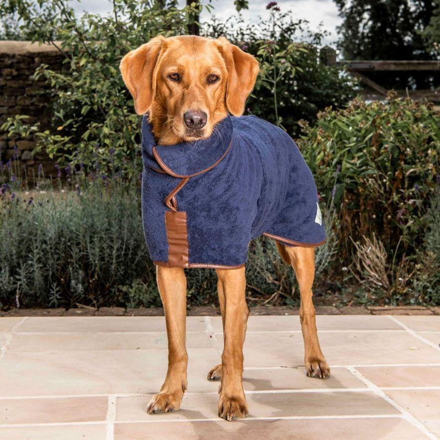 Ruff Tumble Dog Drying coat Extra Large XL Mud Burgundy Navy